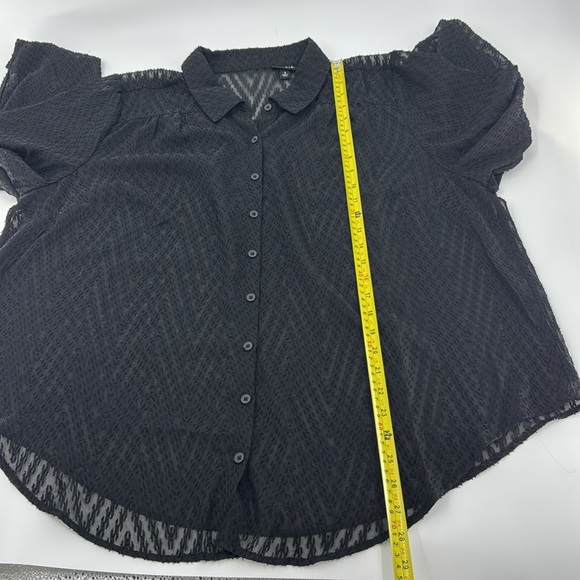 TORRID Women’s Black Sheer Long Sleeve Top Plus Size 2 EUC - Picture 9 of 14